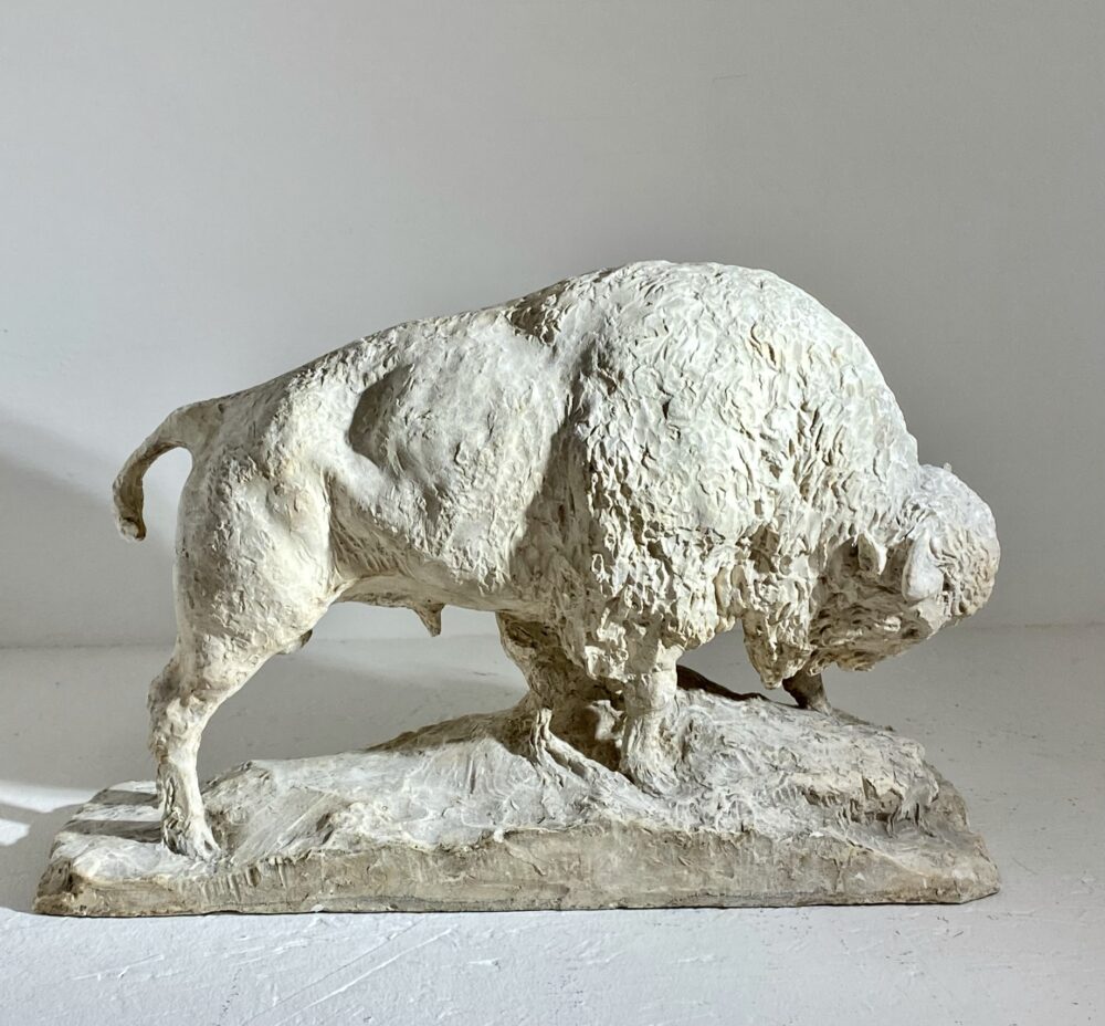 Bitter, Ary - plaster sculpture of a wisent (bison)