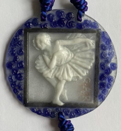 Argy-Rousseau, G. A rare "danseuse bleue" pendant by Argy-Rousseau